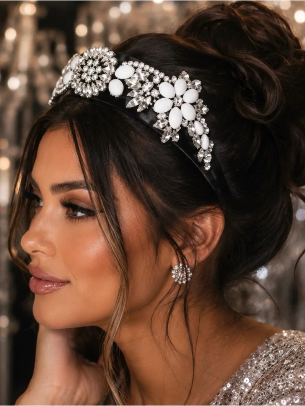 Elegant Rhinestone headband tiara - Picture 2 of 8